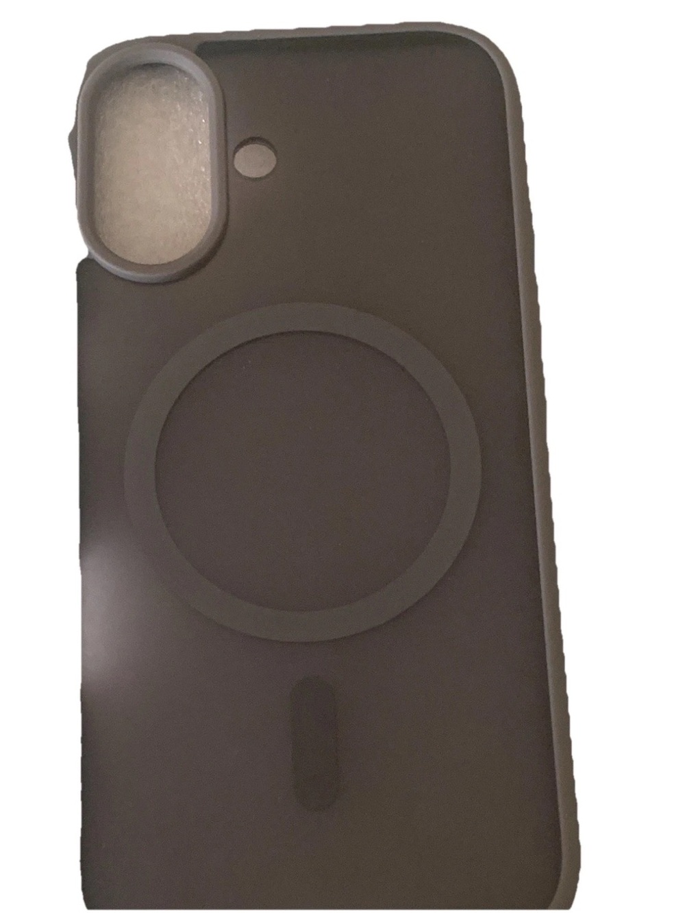 Wireless Charging Compatible Black Phone Case with MagSafe Ring